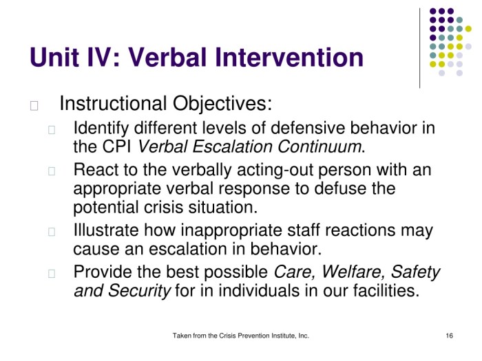 Cpi escalation verbal continuum training sd ea program