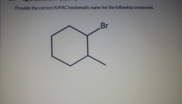 Provide the correct iupac systematic name for the following compound